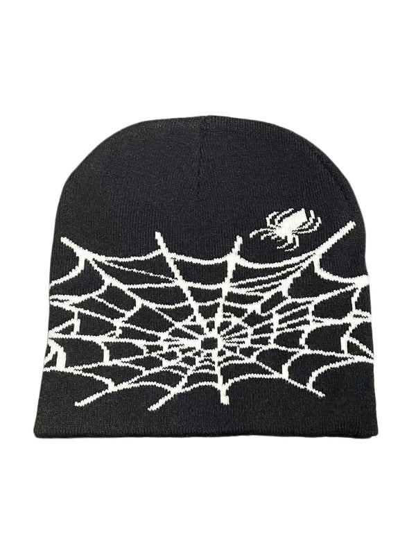 Spider Web Jacquard Warm Beanie Hat - Image 14