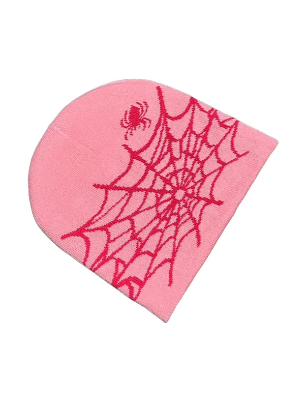 Spider Web Jacquard Warm Beanie Hat - Image 9