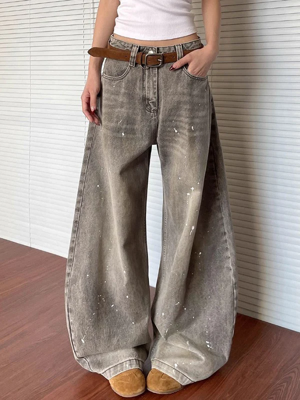 Splash Ink Aged Wash Boyfriend Jeans - Image 2