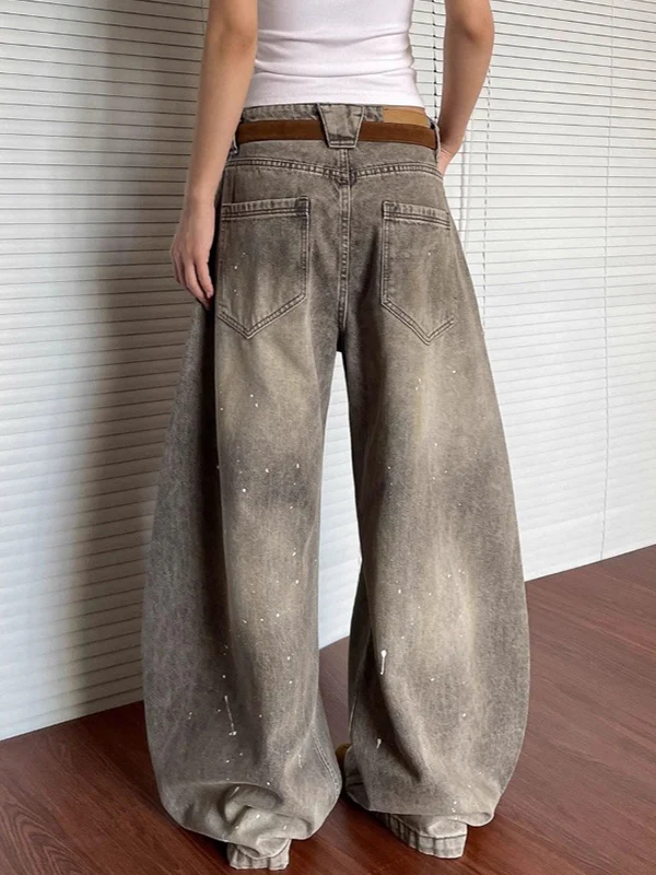 Splash Ink Aged Wash Boyfriend Jeans - Image 3