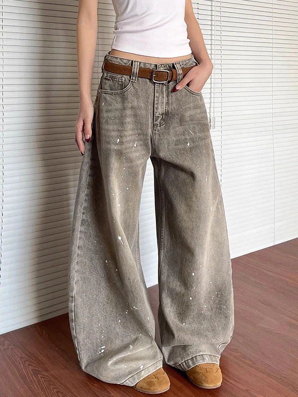 Splash Ink Aged Wash Boyfriend Jeans - Image 4