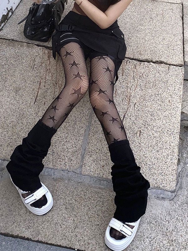 Star Pattern Fishnet Tights - Image 3