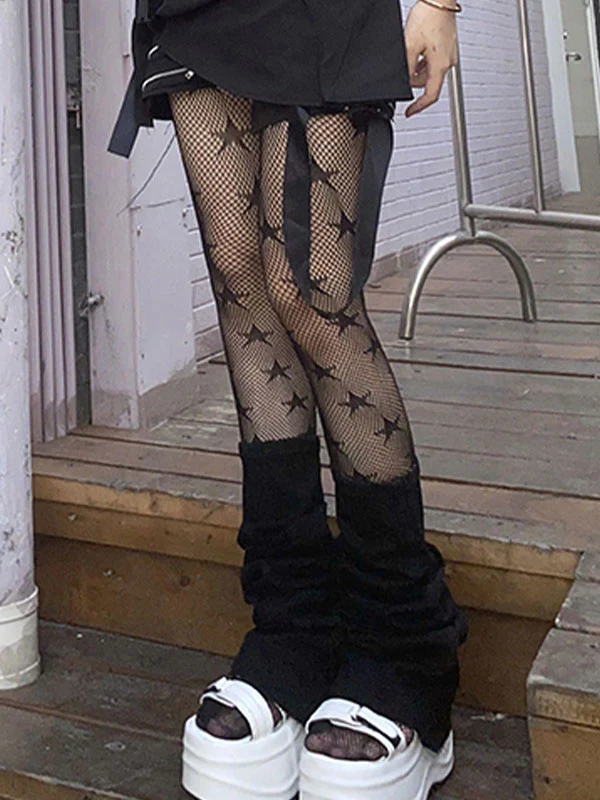 Star Pattern Fishnet Tights - Image 5