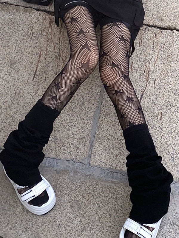 Star Pattern Fishnet Tights - Image 8