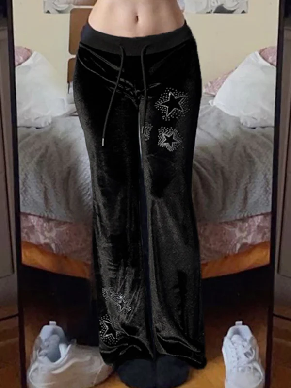 Star Print Flare Leg Pants - Image 10