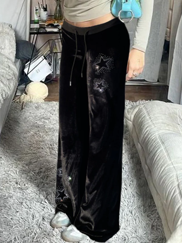 Star Print Flare Leg Pants - Image 11