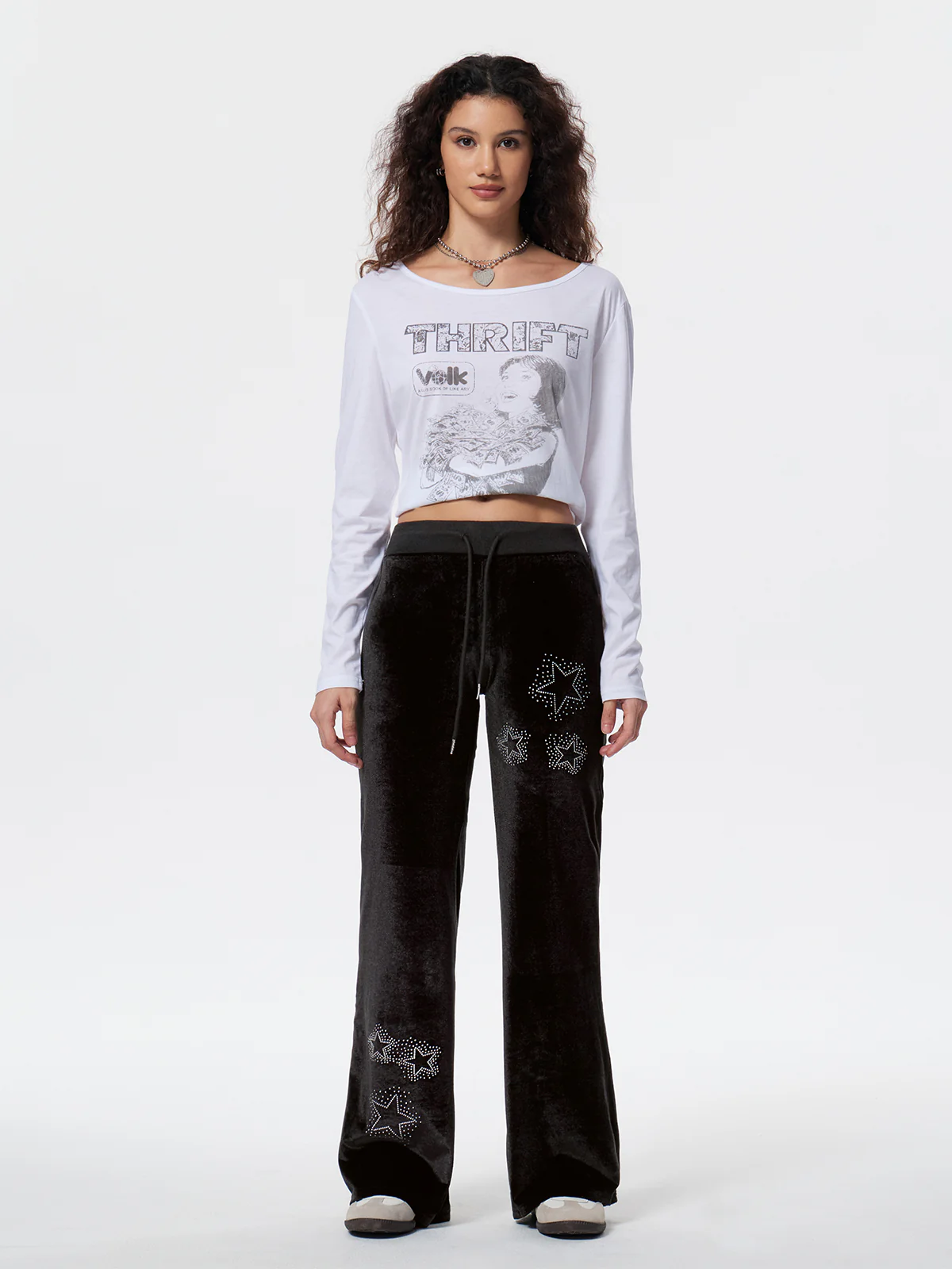 Star Print Flare Leg Pants - Image 3