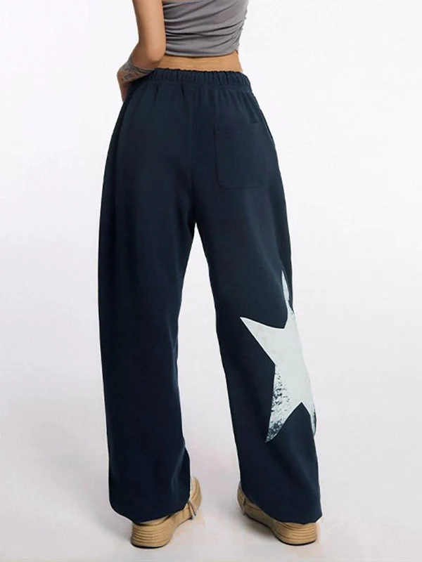Star Print High Waist Stretchy Sweatpants - Image 4