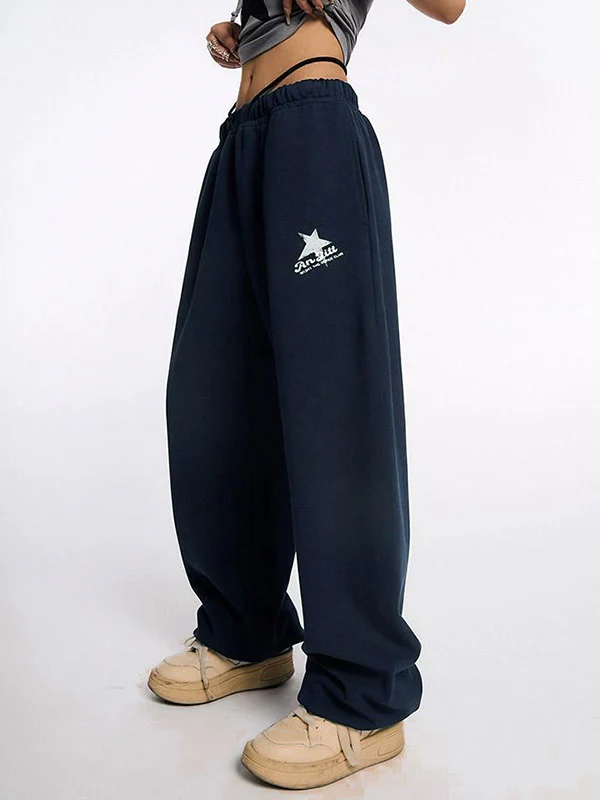Star Print High Waist Stretchy Sweatpants - Image 5