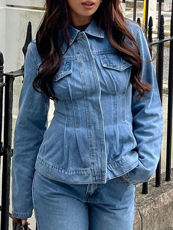 Street-Style Waist Cincher Jacket - Image 3
