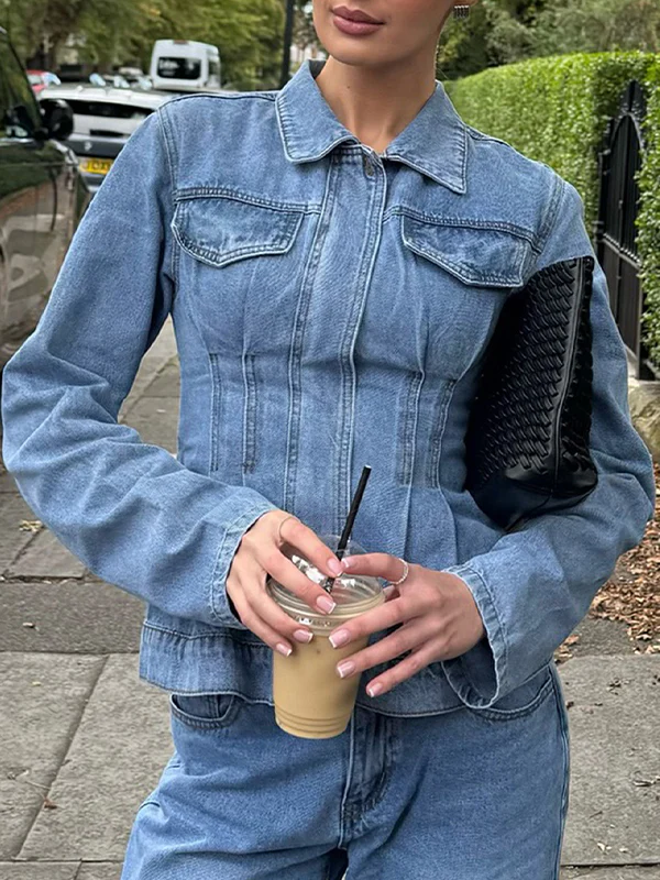 Street-Style Waist Cincher Jacket - Image 4