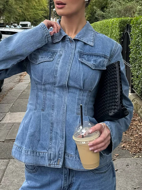 Street-Style Waist Cincher Jacket - Image 5
