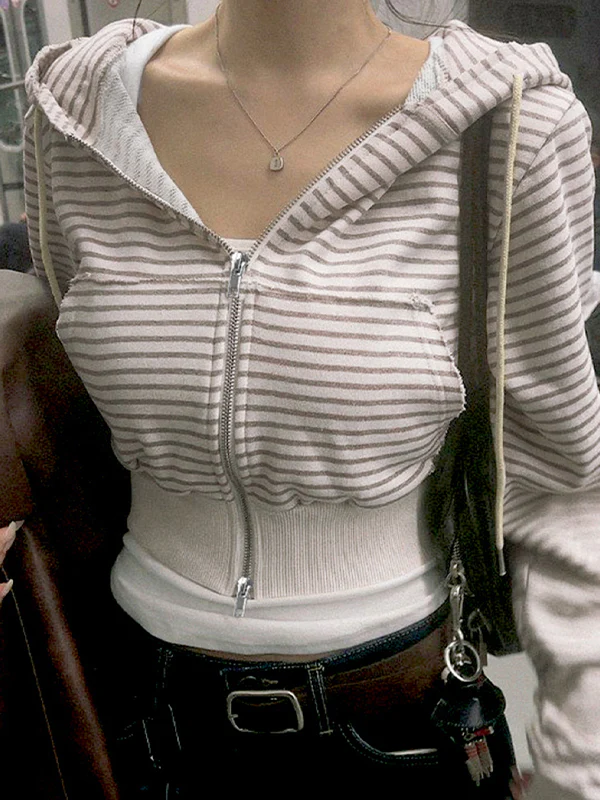 Striped Hooded Sweatshirts