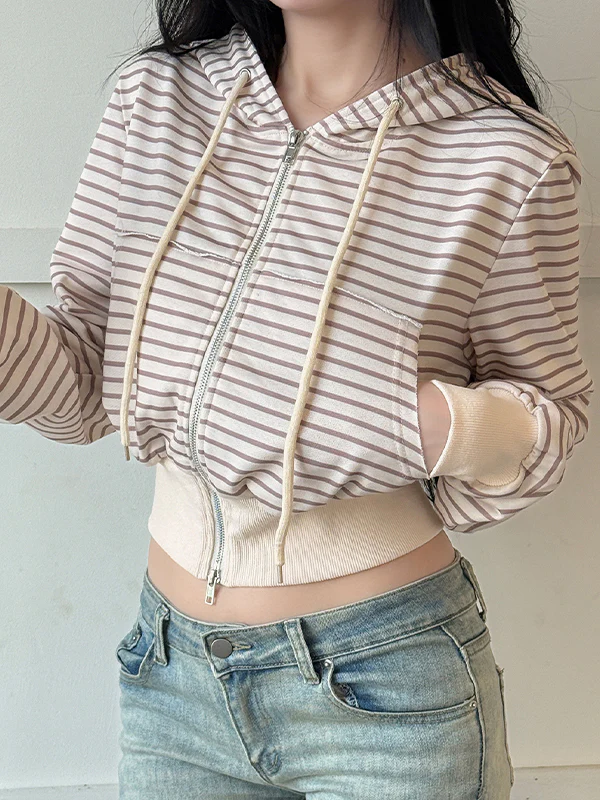 Striped Hooded Sweatshirts - Image 3