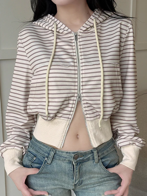 Striped Hooded Sweatshirts - Image 4