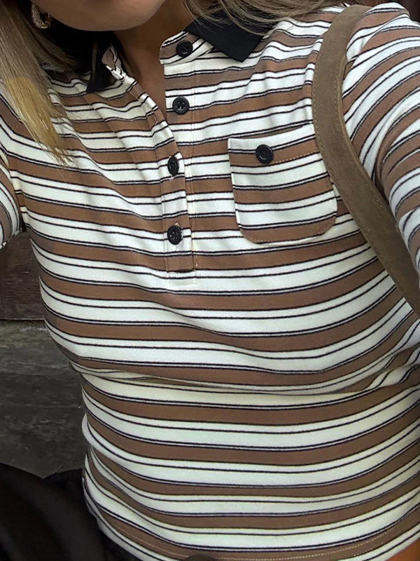 Striped Polo Neck Long Sleeve - Image 4
