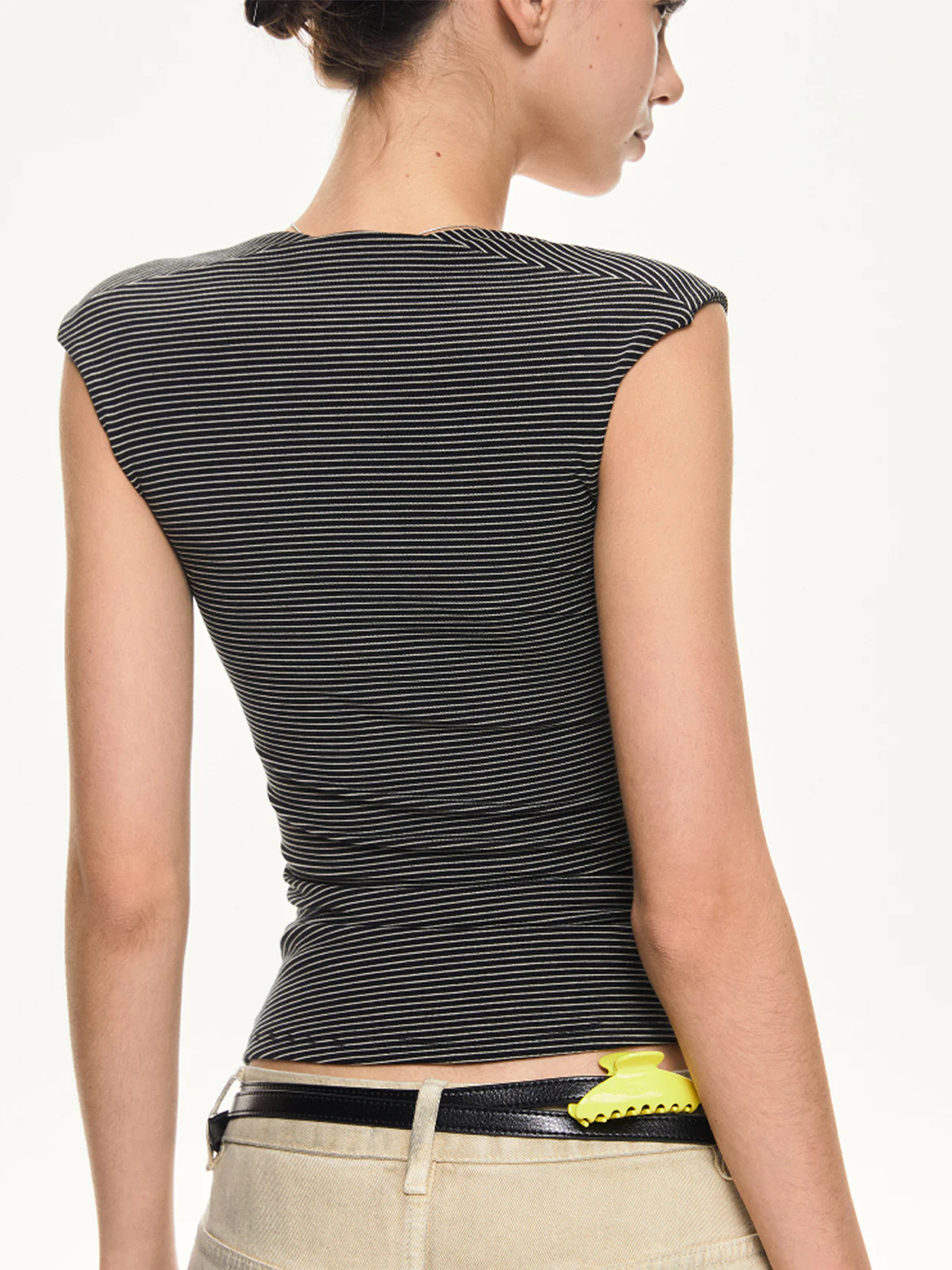 Striped Square Neckline Tank Top - Image 2