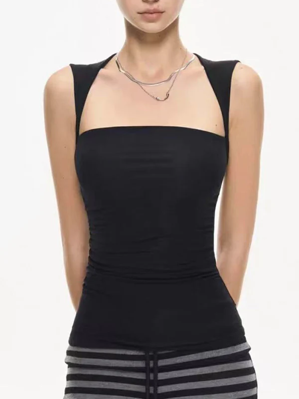 Striped Square Neckline Tank Top - Image 8