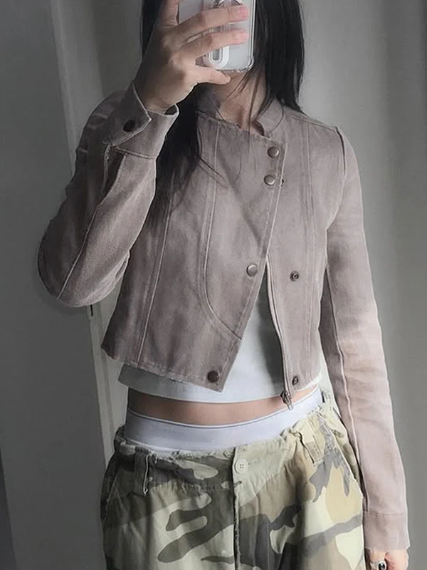 Suede Motorcycle Jacket - Image 3