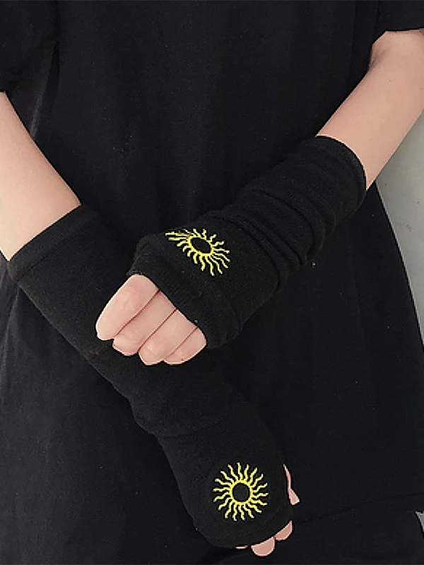 Sun Jacquard Black Arm Warmer - Image 5