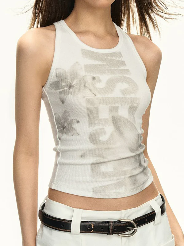 Sweet Cool White Halter Vest - Image 6