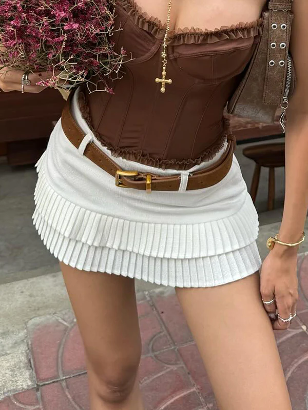 Sweet Pleats Mini Skirt - Image 3