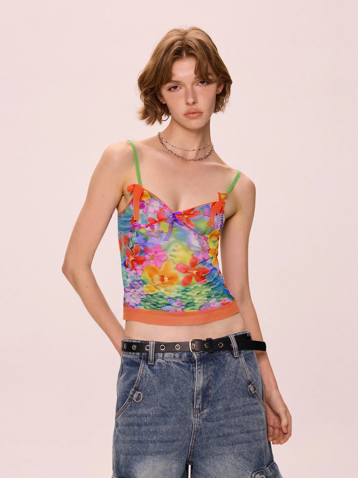 Sweet Spice Girl Bow Tie Cami Top - Image 3