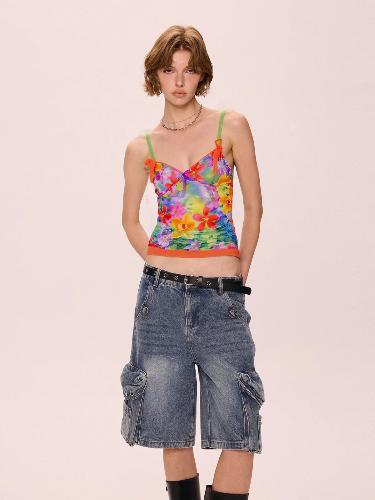 Sweet Spice Girl Bow Tie Cami Top - Image 4
