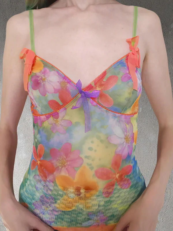 Sweet Spice Girl Bow Tie Cami Top - Image 6