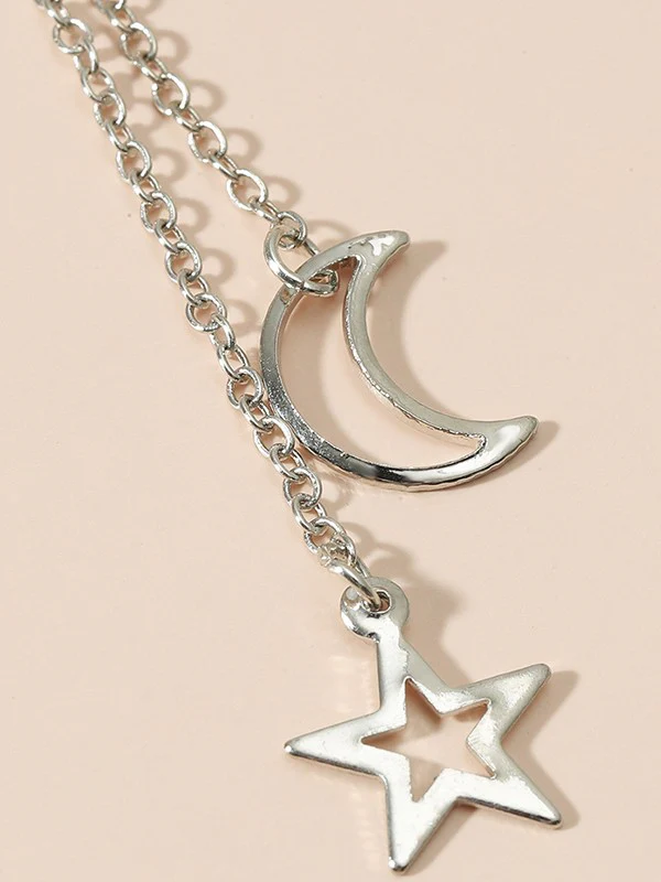 Tassel Star Moon Drop Earrings - Image 2