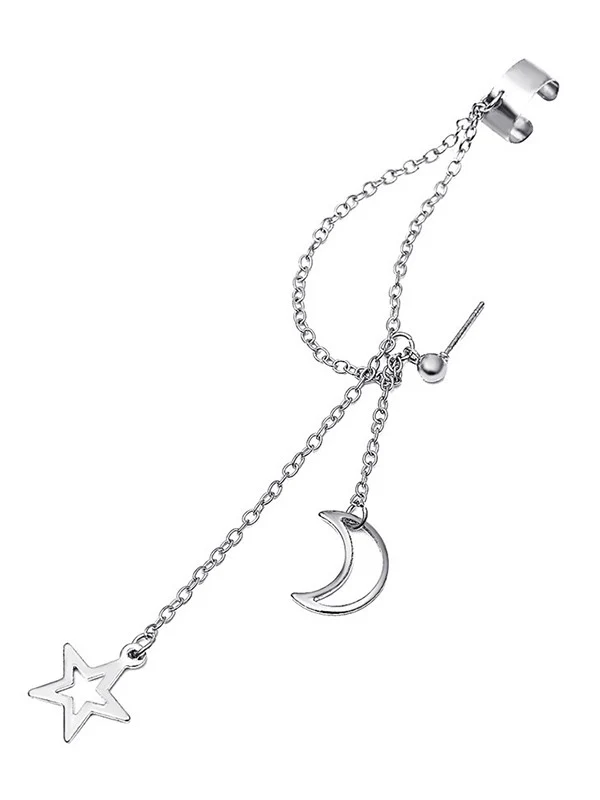 Tassel Star Moon Drop Earrings - Image 8