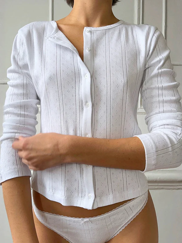 Textured Jacquard Cardigan - Image 4