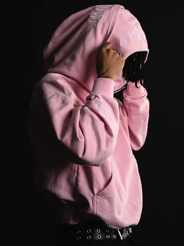 Trendy Design Embroidered Hooded Sweatshirt - Image 3