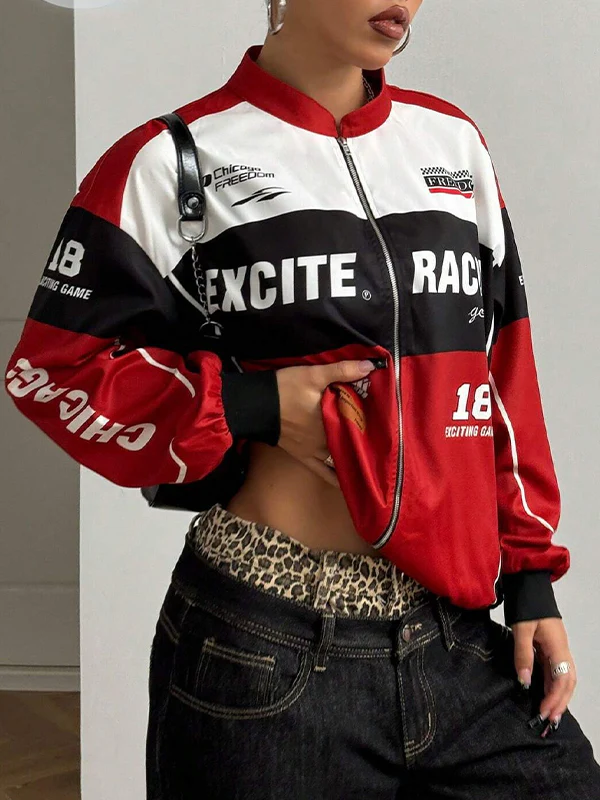 Trendy Motorcycle Jacket - Image 2