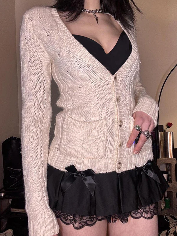 Twisted Yarn Knit Long Sleeve - Image 2