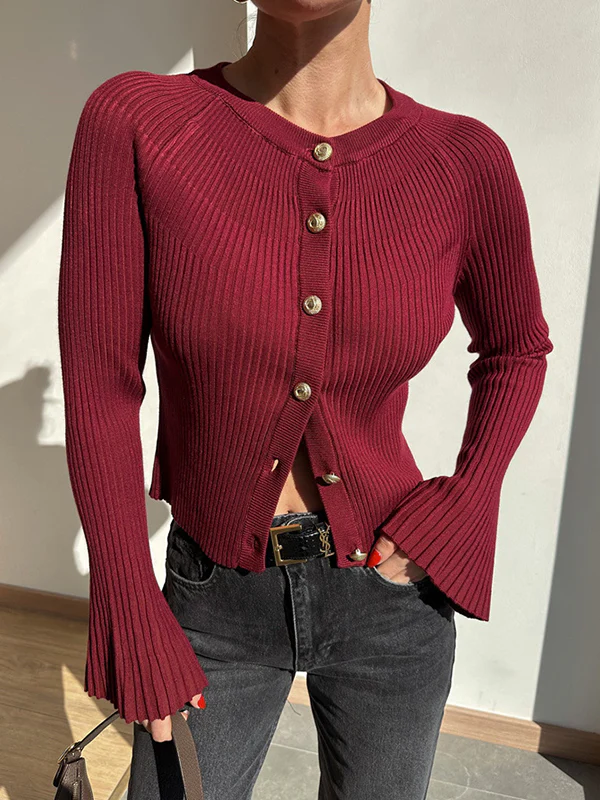 Underlay Threaded Buttonhole Cardigan - Image 4