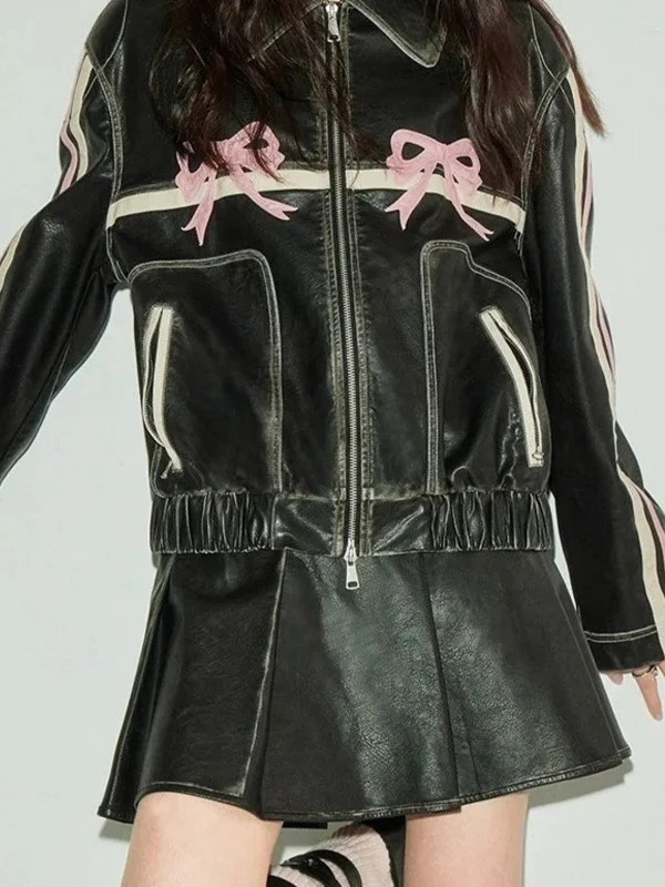 Unique Street Sweet And Cool Bow Jacket - Image 3