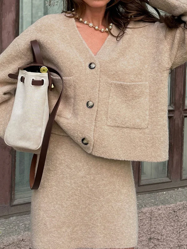 V-Neck Pocket Cardigan
