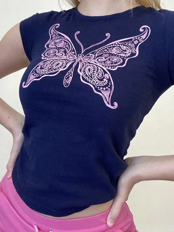 Vintage Acanthus Logo Print Baby Tee - Image 11
