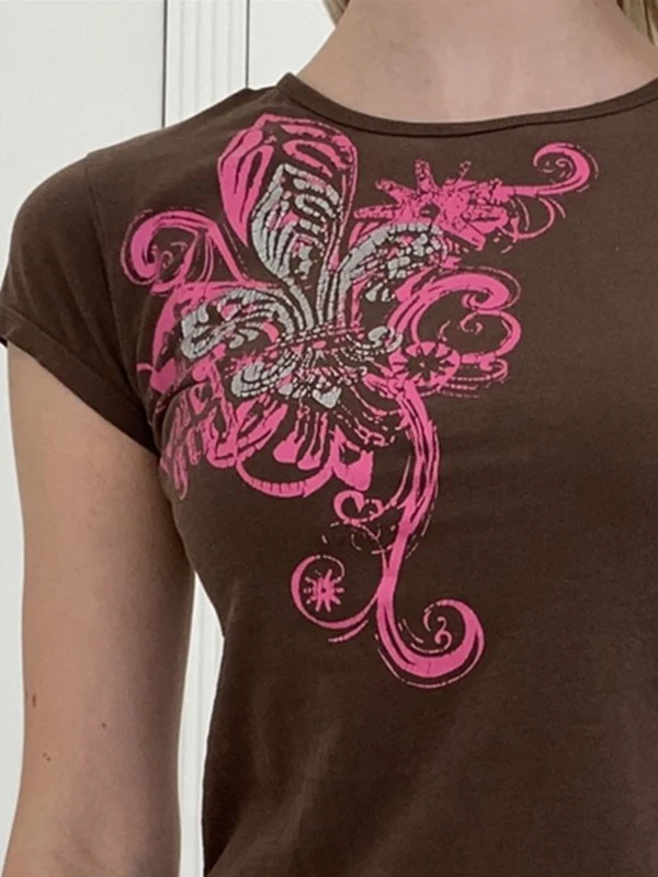 Vintage Acanthus Logo Print Baby Tee - Image 16