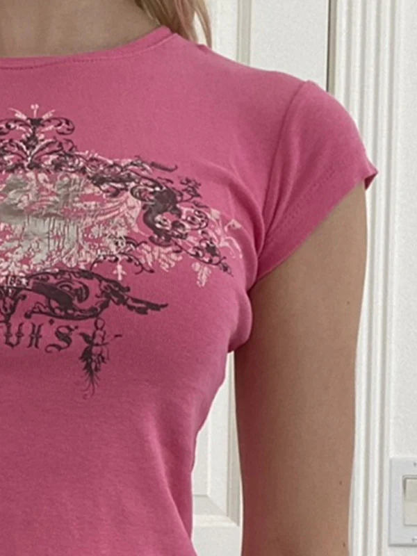 Vintage Acanthus Logo Print Baby Tee - Image 8