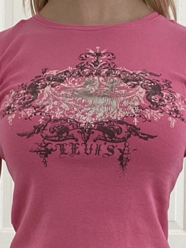 Vintage Acanthus Logo Print Baby Tee - Image 9
