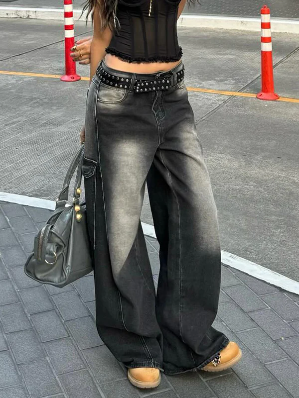 Vintage American Washed Boyfriend Jeans - Image 2