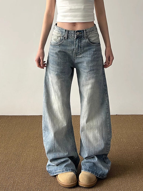Vintage Bamboo Pattern Boyfriend Jeans - Image 2