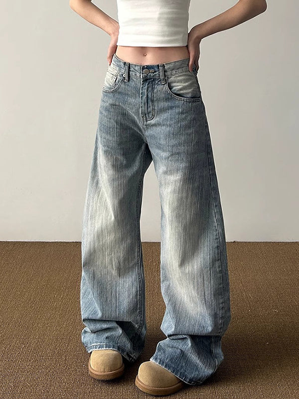 Vintage Bamboo Pattern Boyfriend Jeans - Image 3