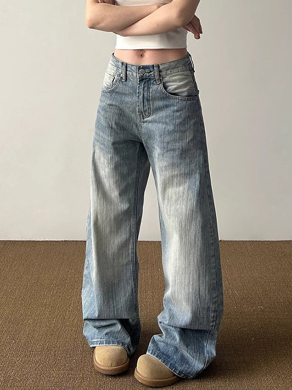 Vintage Bamboo Pattern Boyfriend Jeans - Image 4