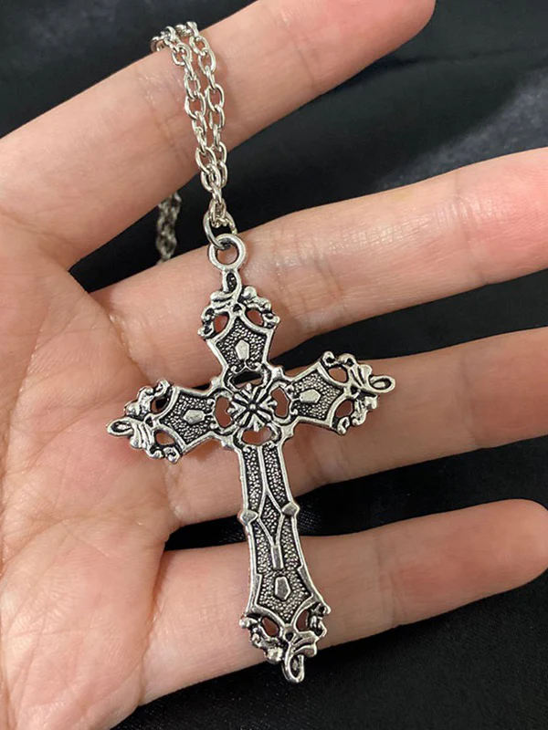 Vintage Baroque Cross Necklace - Image 3