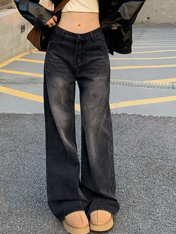 Vintage Black Wash Boyfriend Jeans - Image 2