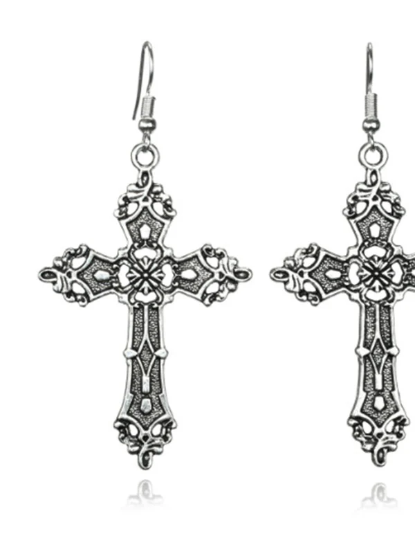 Vintage Cross Earrings - Image 2