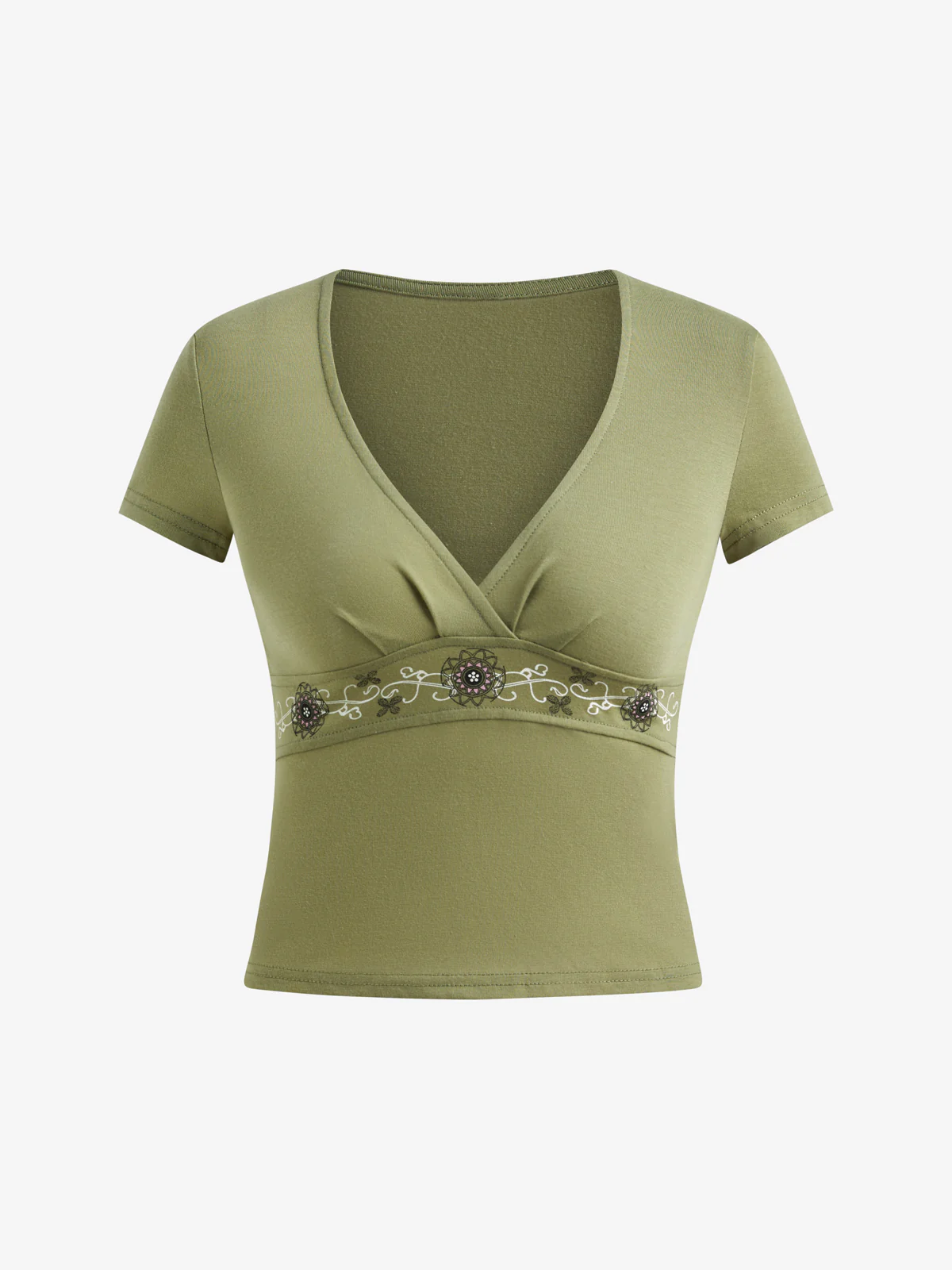 Vintage Crossover V-Neck Short Sleeve